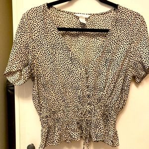 H&M Cinch Waist Button Crop